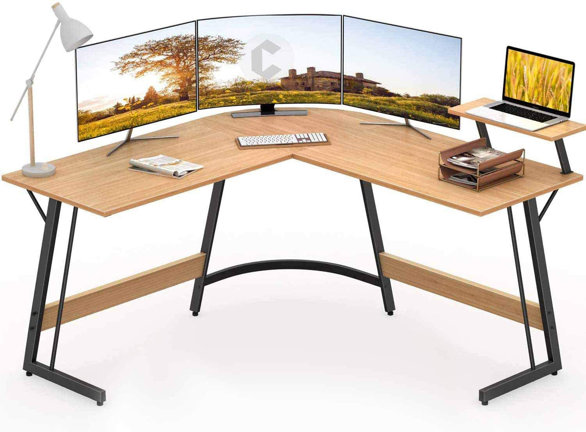 CubiCubi Small Folding Computer Desk 30 Inch with Shelf and